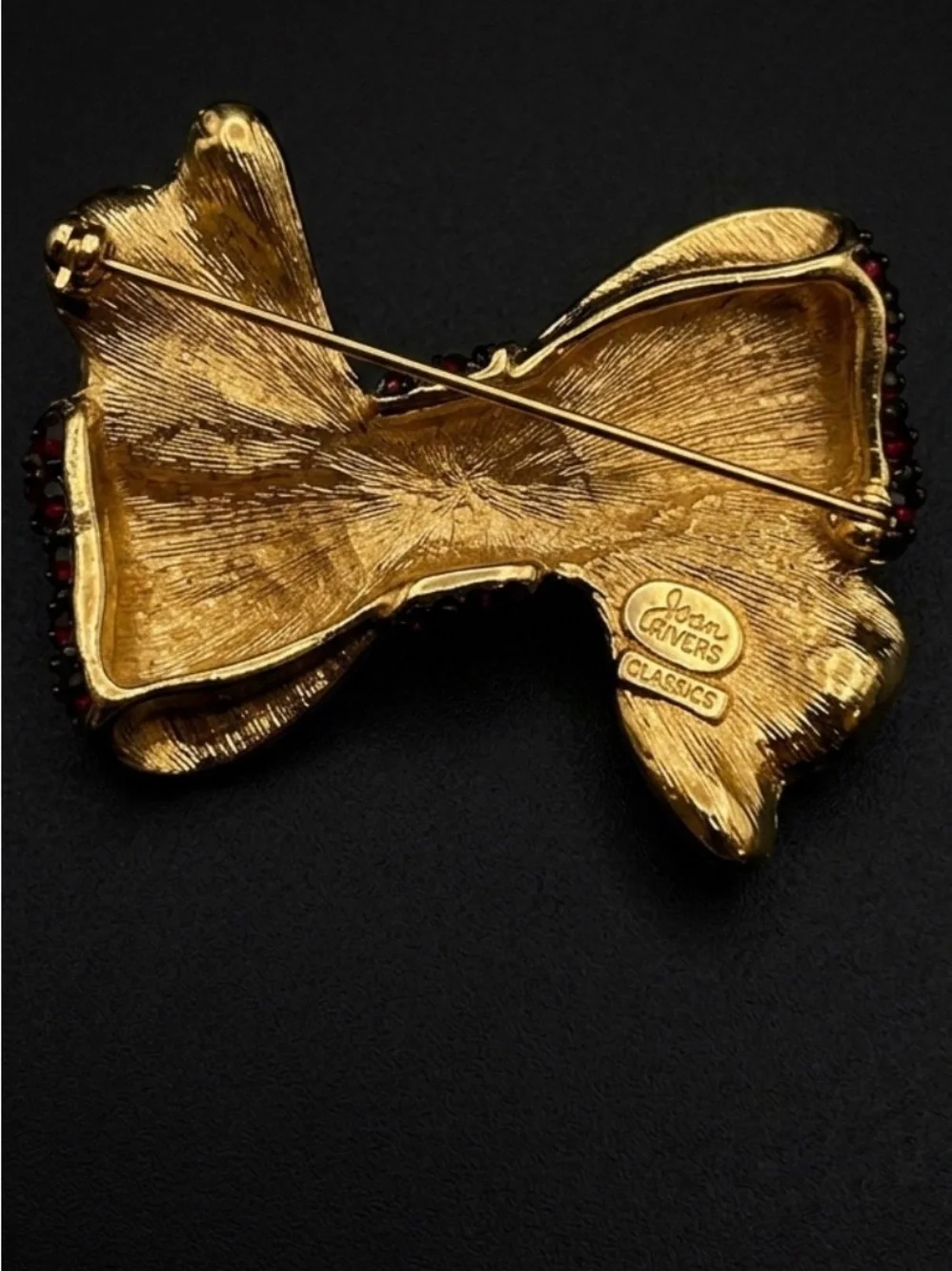#266 Vintage Joan Rivers Classics Collection Ribbon Bow Brooch